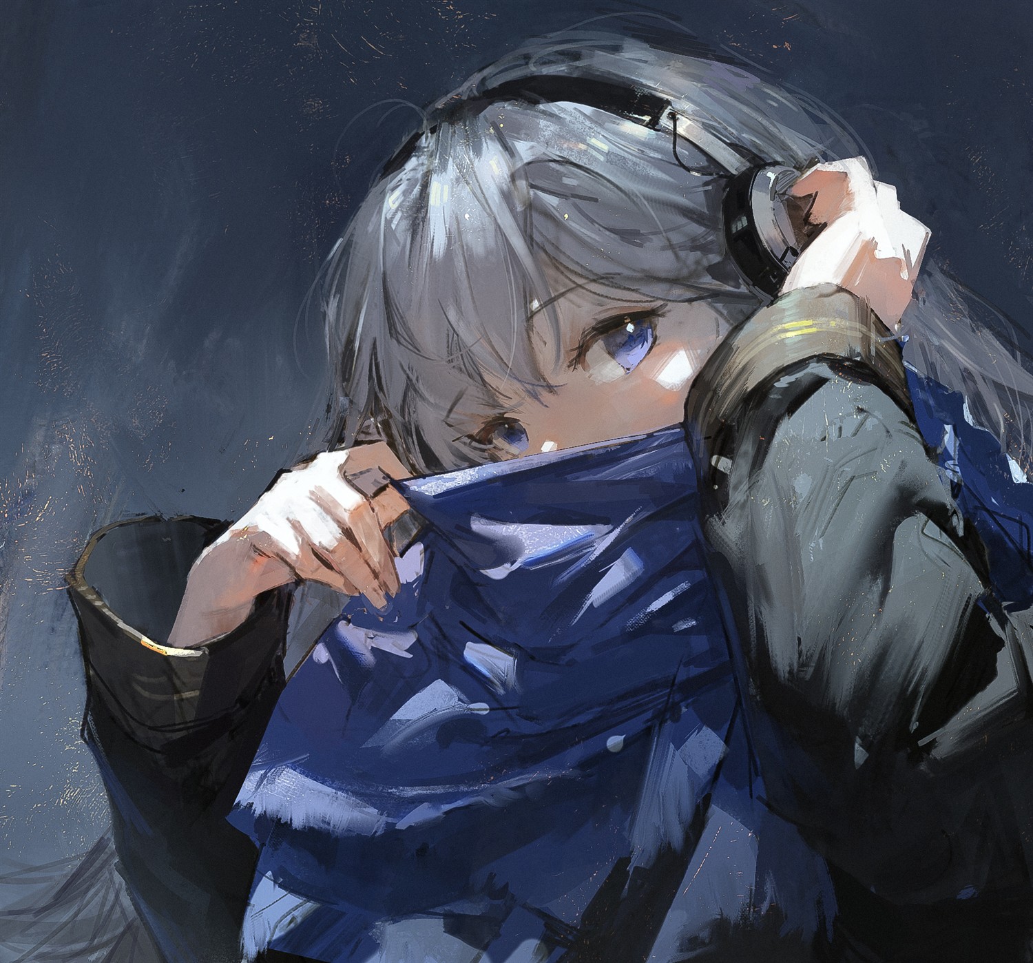 测试图像:蓝色调人物肖像